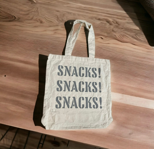 Snack Bag, Bold Canvas Tote