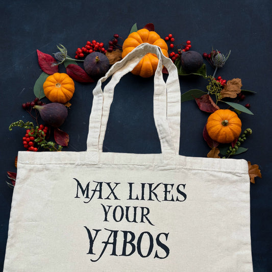 Max Likes Your Yabos Large Canvas Tote